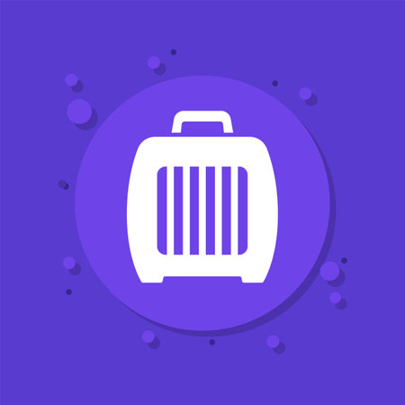 Pet carrier for dogs or cats vector iconのイラスト素材