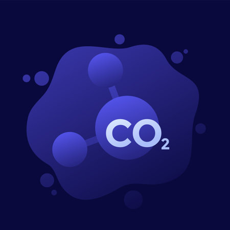 co2 molecule icon, vector designのイラスト素材