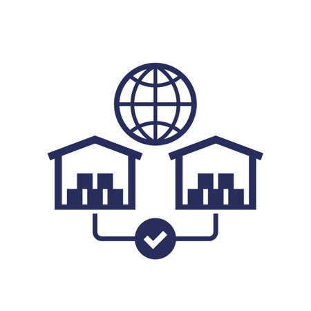 Global sourcing icon on whiteのイラスト素材