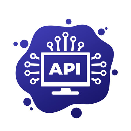API and software integration vector iconのイラスト素材