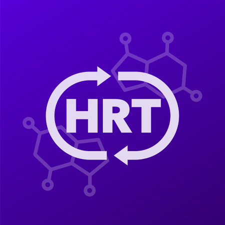 HRT icon, hormone replacement therapy vectorのイラスト素材