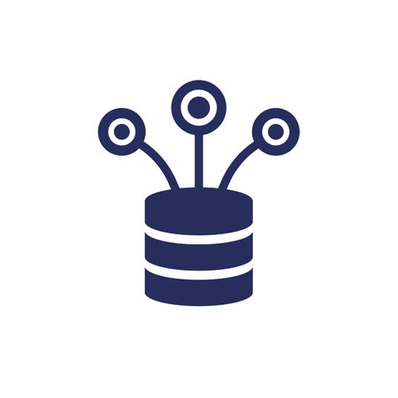 data sources icon on whiteのイラスト素材