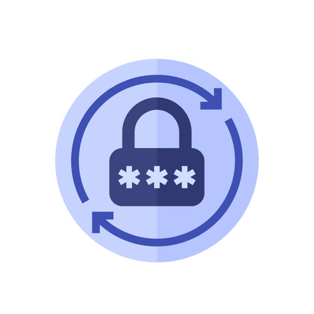 password reset icon for apps and web, flat vectorのイラスト素材