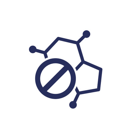 no hormones icon, vector signのイラスト素材