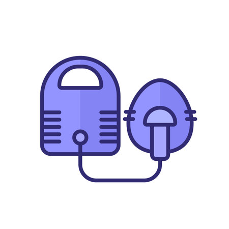 nebulizer icon on white with outlineのイラスト素材