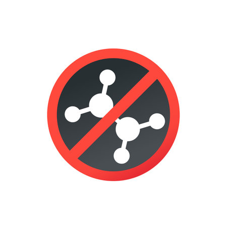 Chemical free icon, round vector signのイラスト素材
