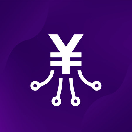 income streams icon with a yuan, vectorのイラスト素材