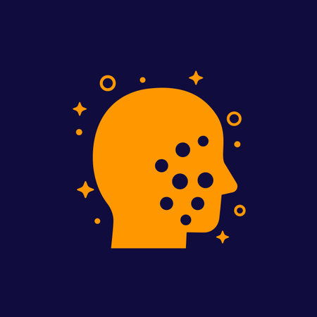 acne, problem skin or rash iconのイラスト素材