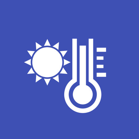 meteorology and temperature vector icon for web