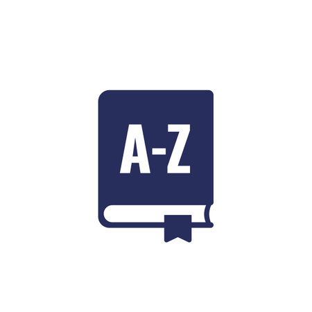 dictionary icon, pictogram on whiteのイラスト素材