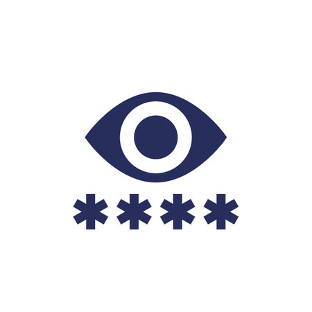 Parental control icon with a password and eyeのイラスト素材