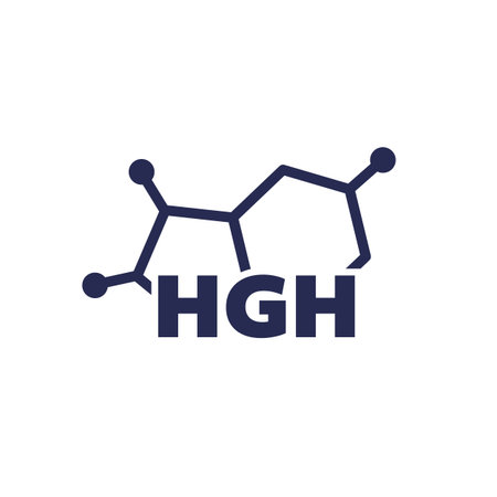 HGH icon, human growth hormoneのイラスト素材