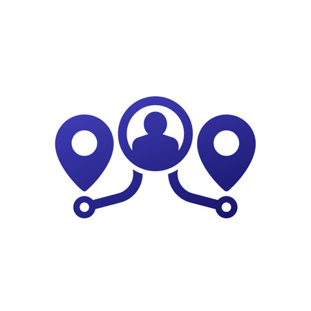 two ways, choose a path iconのイラスト素材