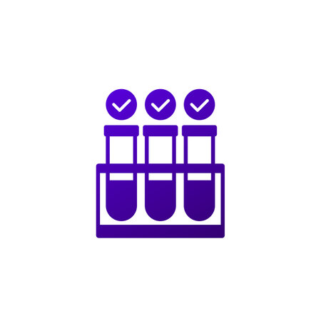 lab test icon with test tubesのイラスト素材