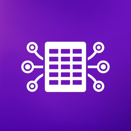 data to a spreadsheet icon, vectorのイラスト素材