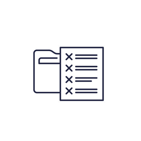 files to delete line icon with a folderのイラスト素材