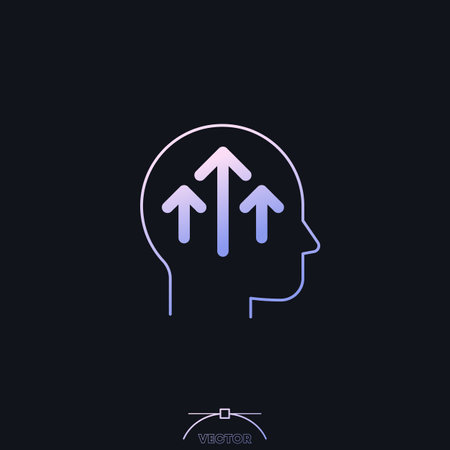 growth mindset, self-improvement iconのイラスト素材