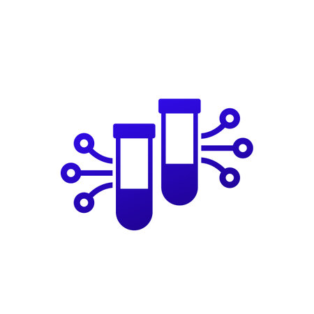lab samples analysis icon, vectorのイラスト素材