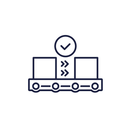 quality control in production line iconのイラスト素材