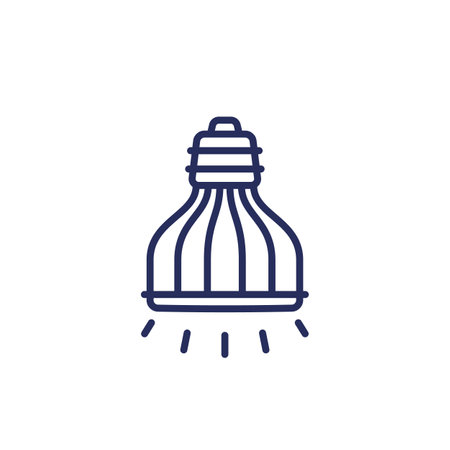 Led grow light line iconのイラスト素材