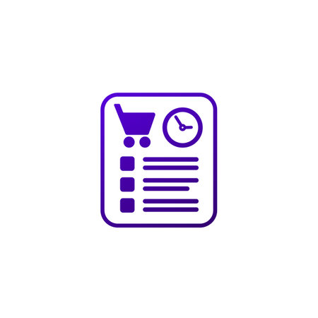 order history or last purchase icon on whiteのイラスト素材