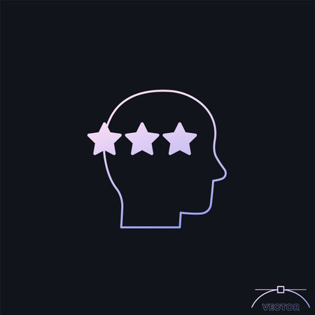 experience and skills icon with outlineのイラスト素材