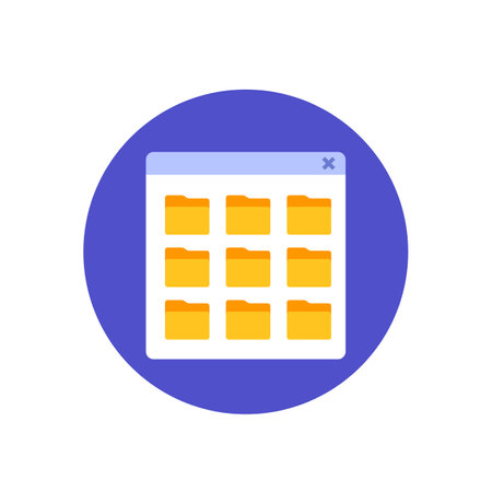 file folders icon in flat designのイラスト素材