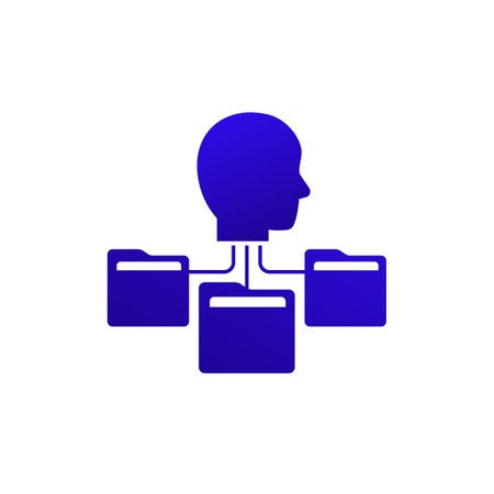 Personal data icon with foldersのイラスト素材