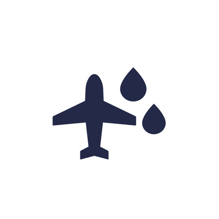 jet fuel icon with plane on whiteのイラスト素材