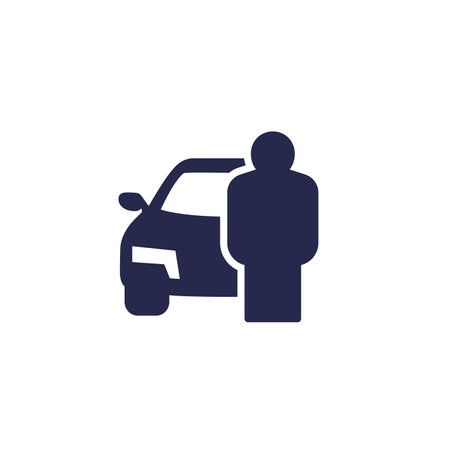 car owner icon on whiteのイラスト素材