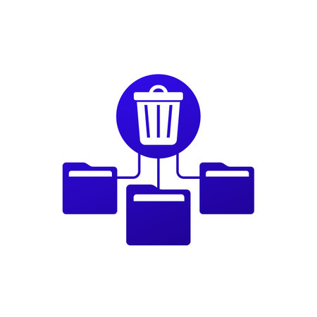 delete file folders vector iconのイラスト素材