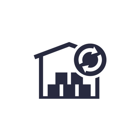 restock warehouse, replenish inventory iconのイラスト素材