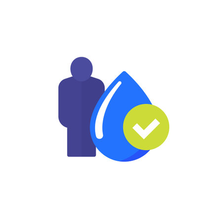 access to clean water icon, flat designのイラスト素材