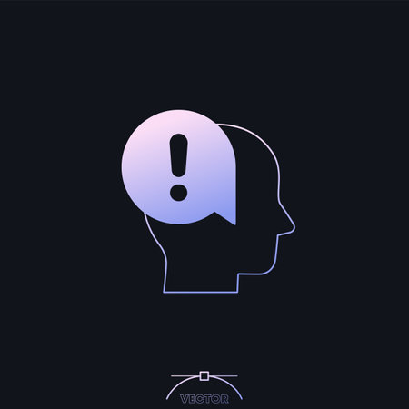 mental disorder vector icon with a gradientのイラスト素材