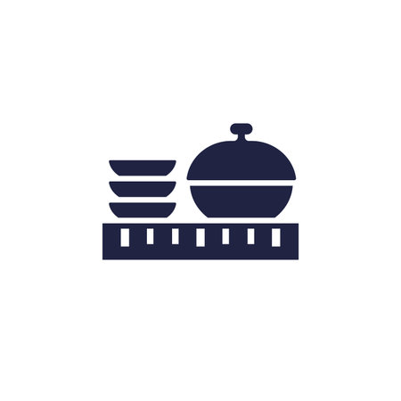 Serving size icon on whiteのイラスト素材