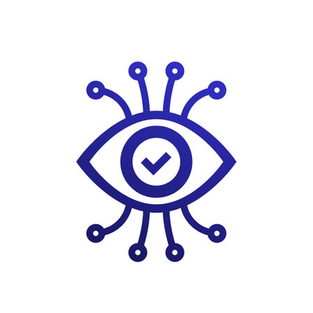 Computer vision icon, vector logoのイラスト素材