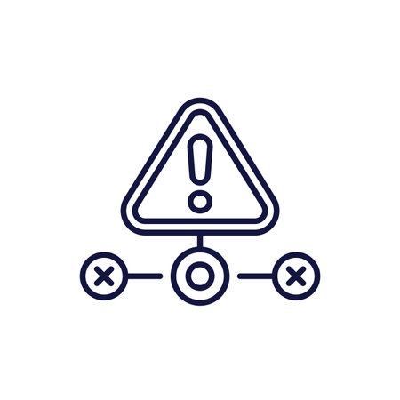 system error or warning line iconのイラスト素材