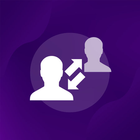turnover icon with employees, vector designのイラスト素材