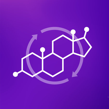 hormone replacement therapy vector iconのイラスト素材