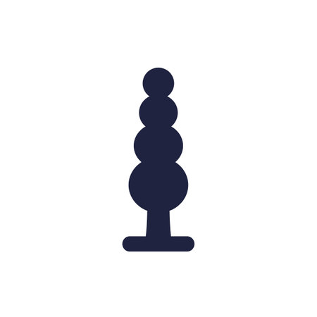 sex toy, anal plug icon on whiteのイラスト素材