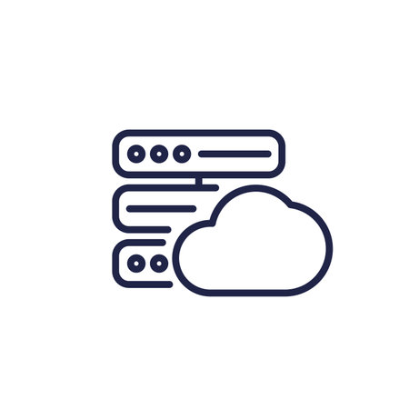 server line icon with a cloudのイラスト素材