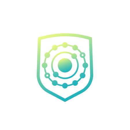 antioxidant icon with a shieldのイラスト素材