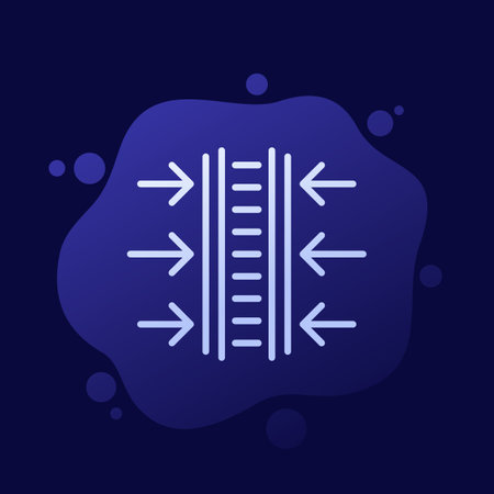 thick, thickness icon in line designのイラスト素材