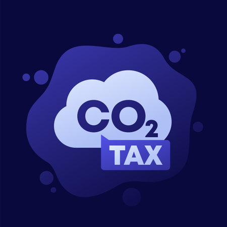 carbon tax icon, vector designのイラスト素材