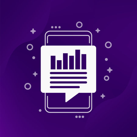 performance report icon with a smart phoneのイラスト素材