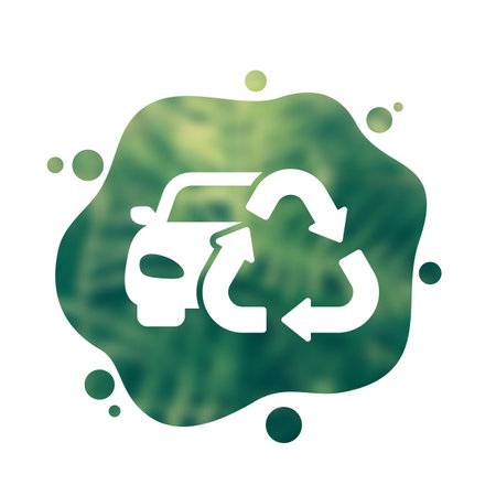 car recycling icon, vector designのイラスト素材