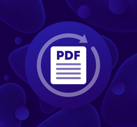 convert to PDF icon for web or appsのイラスト素材
