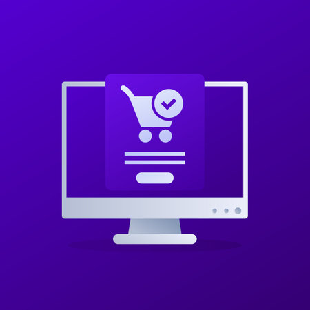 completed order design with shopping cart iconのイラスト素材