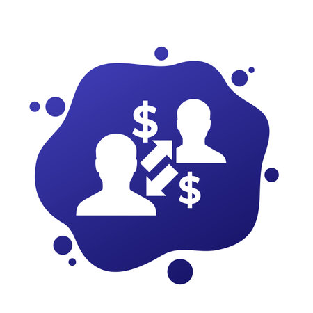 employee turnover cost vector iconのイラスト素材