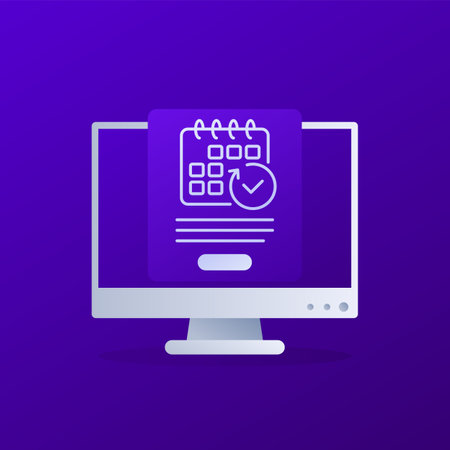 subscription, automatic monthly payments designのイラスト素材